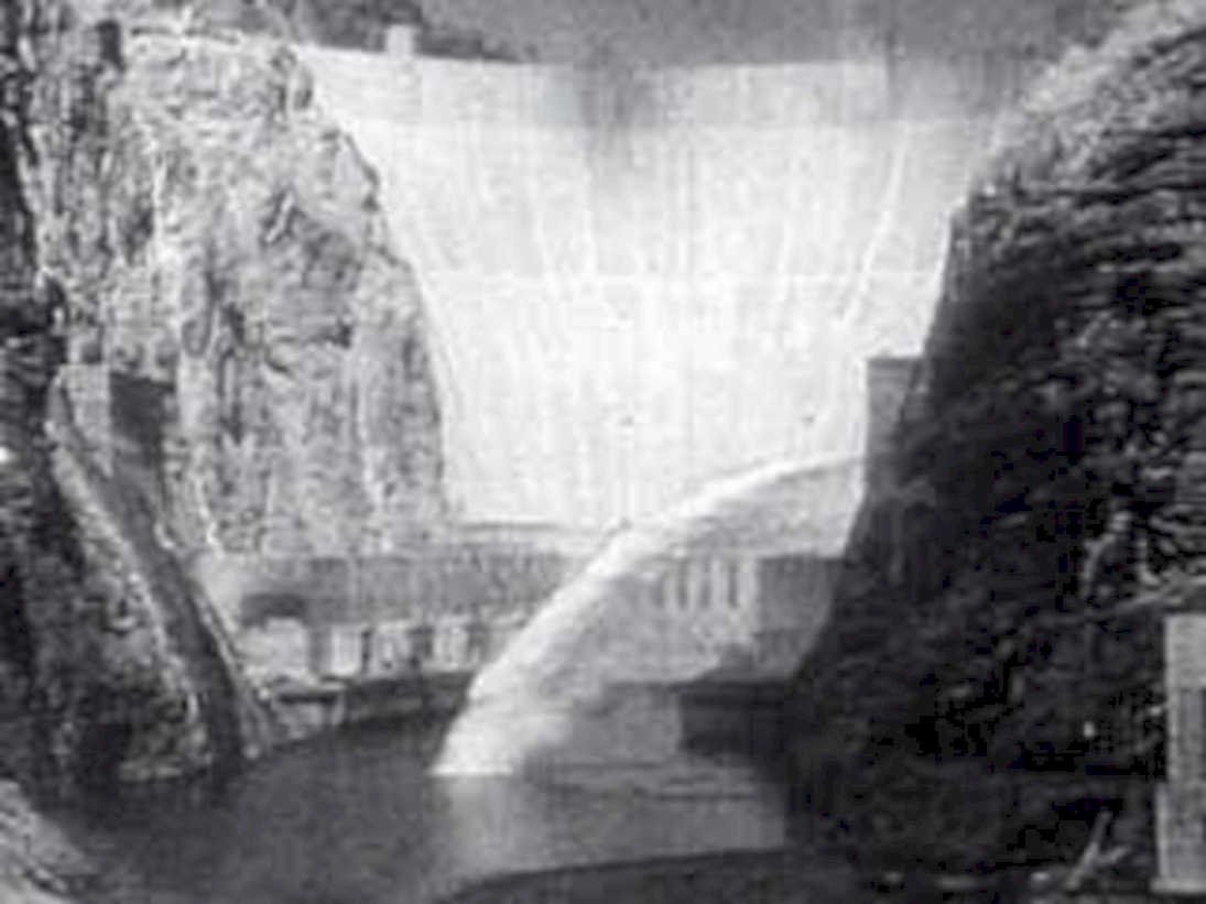 hoover dam waterfall1980s 1990s A4 Photo Print