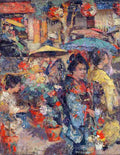 hornel Flower Market Nagasaki Art A4 Photo Print