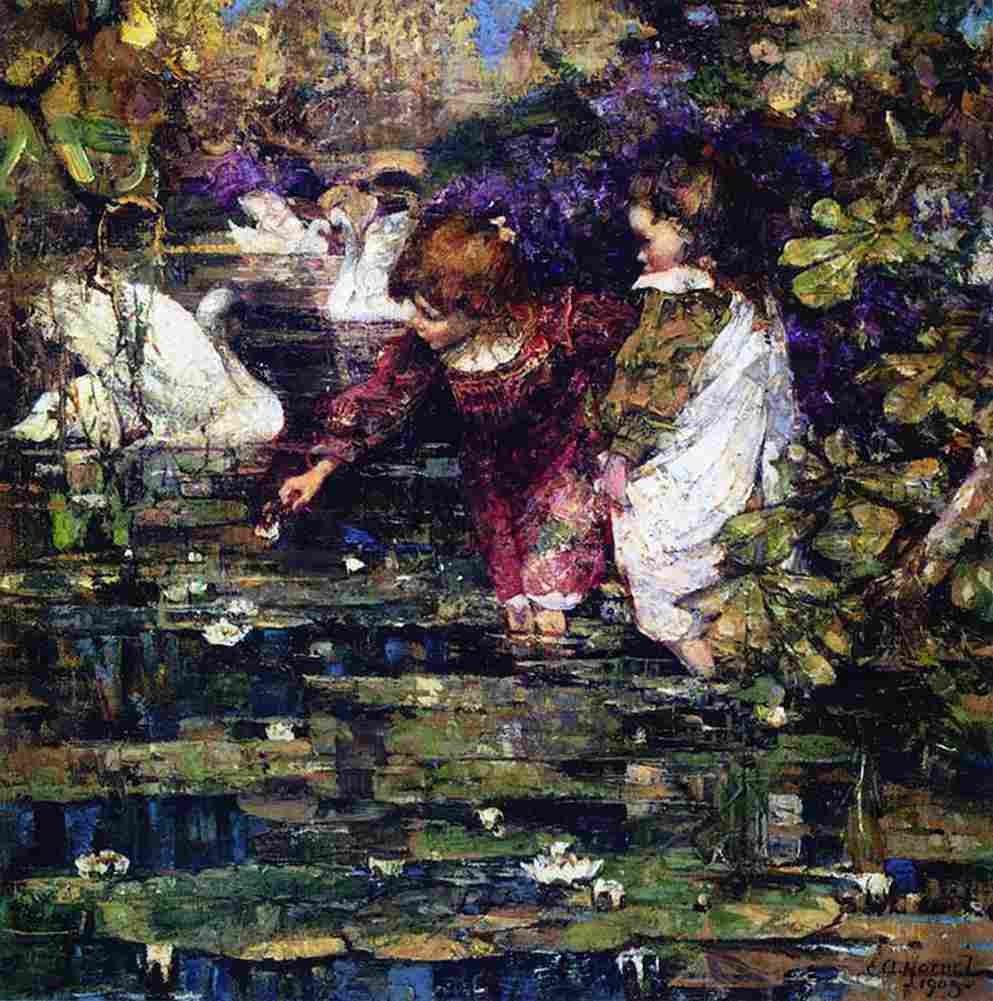hornel The Swan Lake Art A4 Photo Print