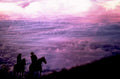 horses sunset western 1980s 1990s A4 Photo Print