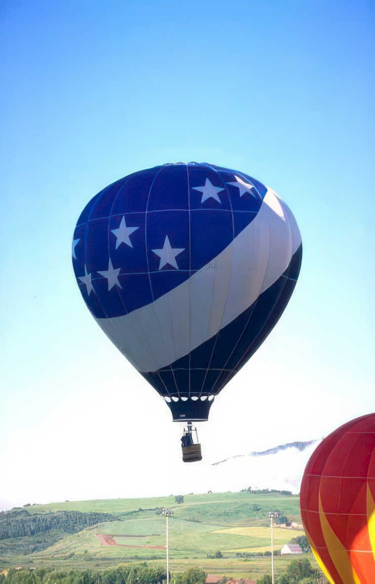 hot air balloon 2 Vintage A4 Photo Print