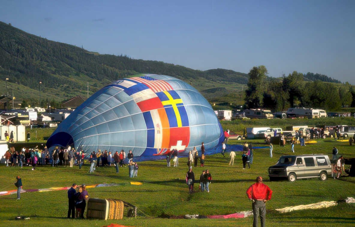 hot air balloon 6 Vintage A4 Photo Print