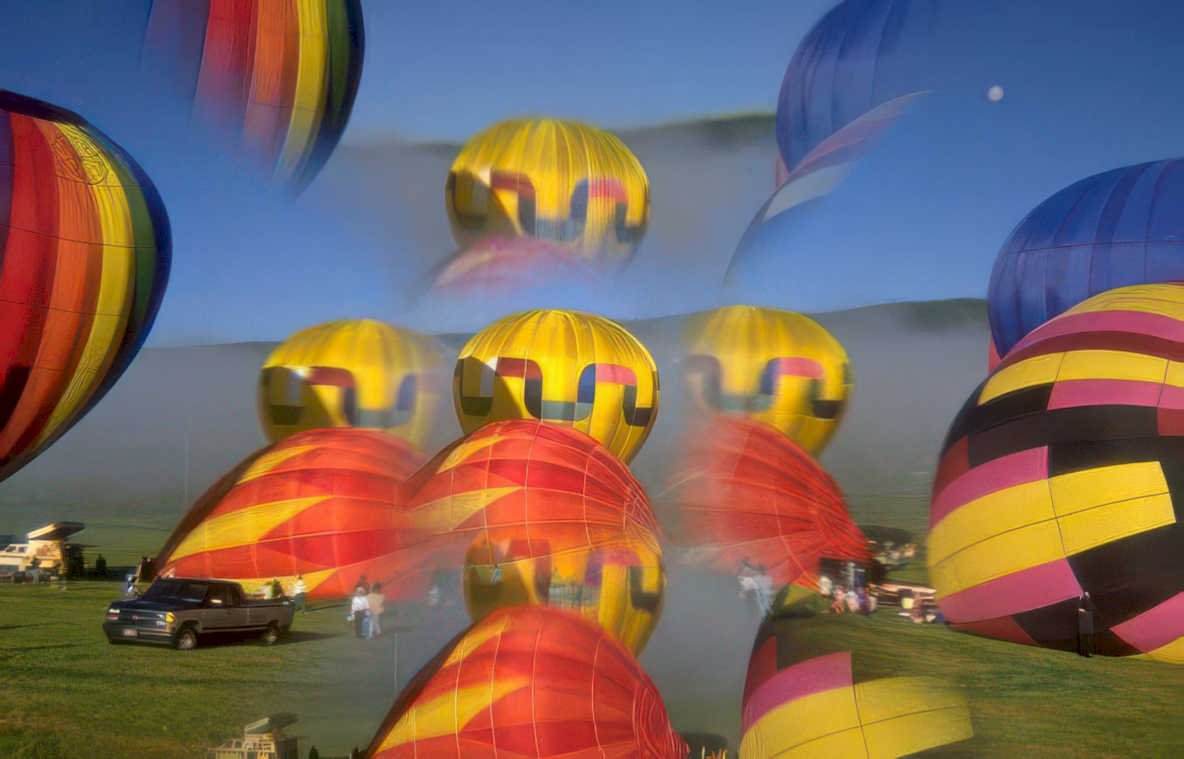 hot air balloons 24 Vintage A4 Photo Print