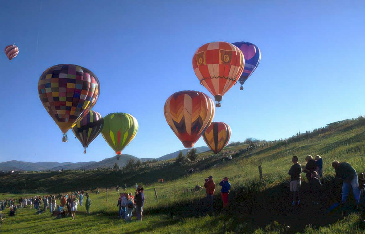 hot air balloons 5 Vintage A4 Photo Print