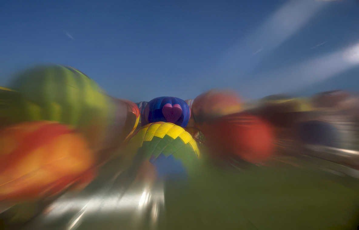 hot air balloons 50 Vintage A4 Photo Print