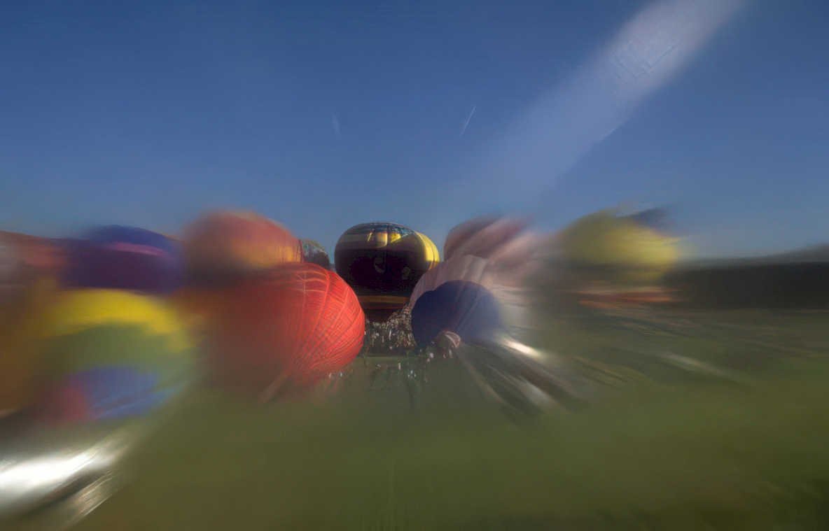 hot air balloons 60 Vintage A4 Photo Print