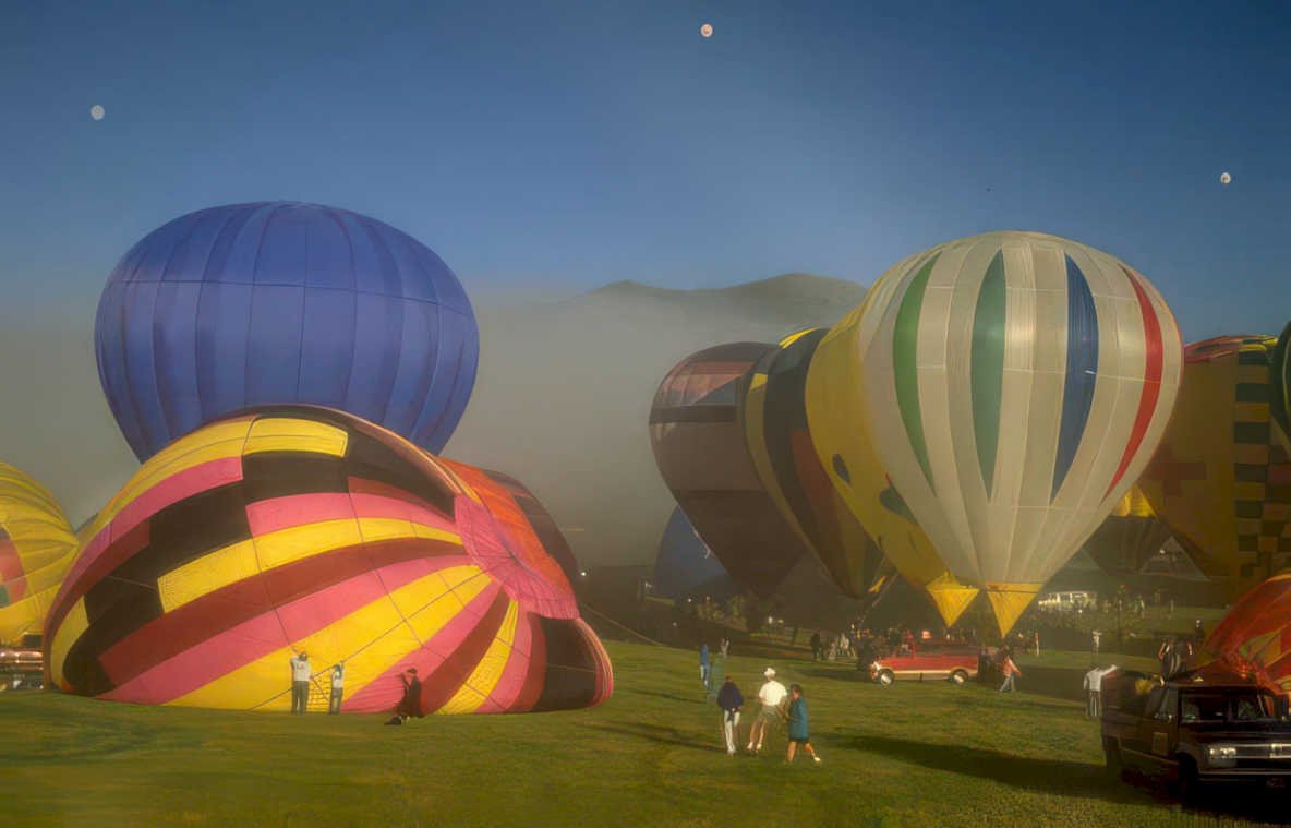 hot air balloons 62 Vintage A4 Photo Print