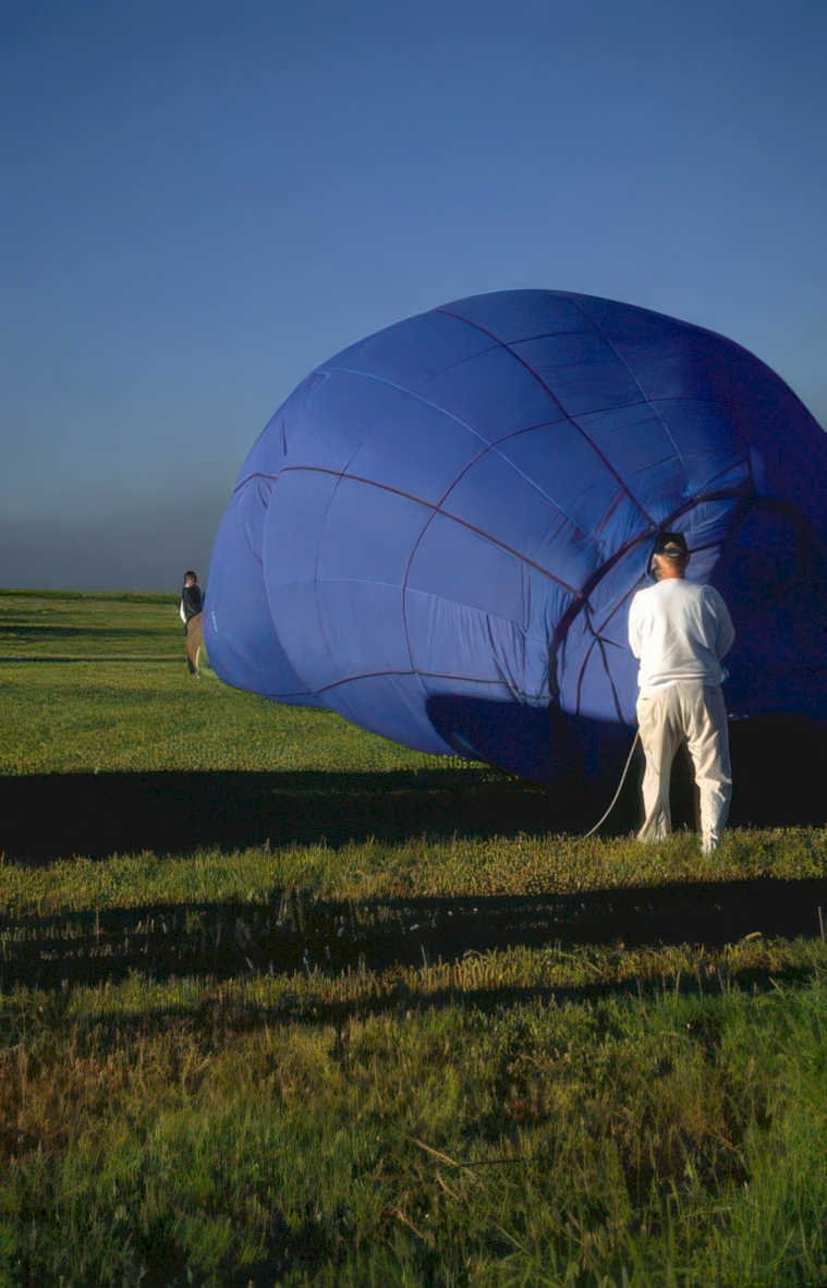 hot balloon inflation Vintage A4 Photo Print