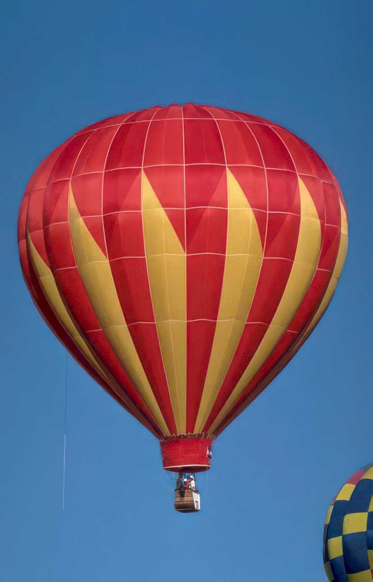hot balloon red Vintage A4 Photo Print