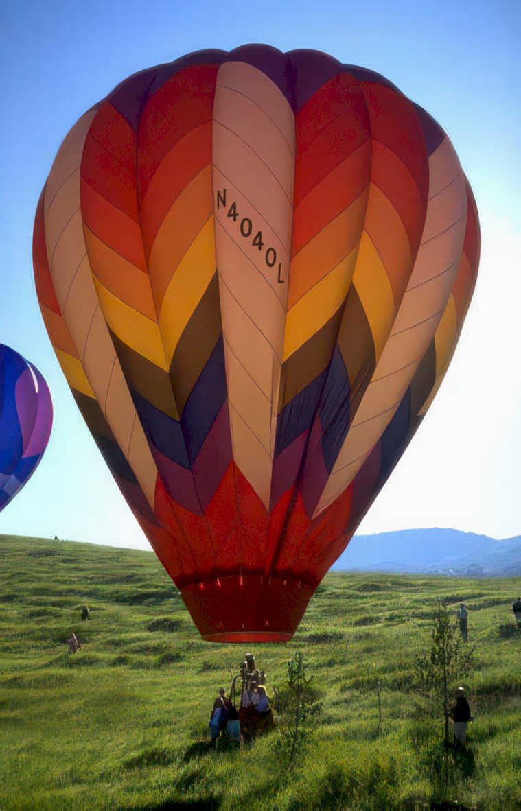 hot balloon ride 2 Vintage A4 Photo Print