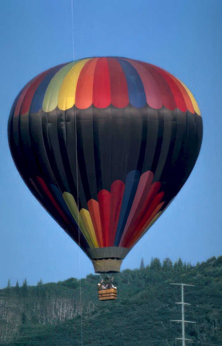 hot balloon sky Vintage A4 Photo Print