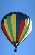 hot balloon striped Vintage A4 Photo Print