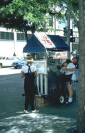 hot dog cart Vintage A4 Photo Print