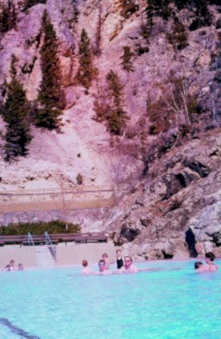 hot springs pool1980s 1990s A4 Photo Print