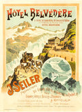 hotel belvedere seiler furka vers 1895 1 Advert A4 Photo Print