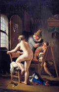 houbraken the painter and his model Art A4 Photo Print