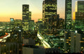 houston skyline nightscape Vintage A4 Photo Print