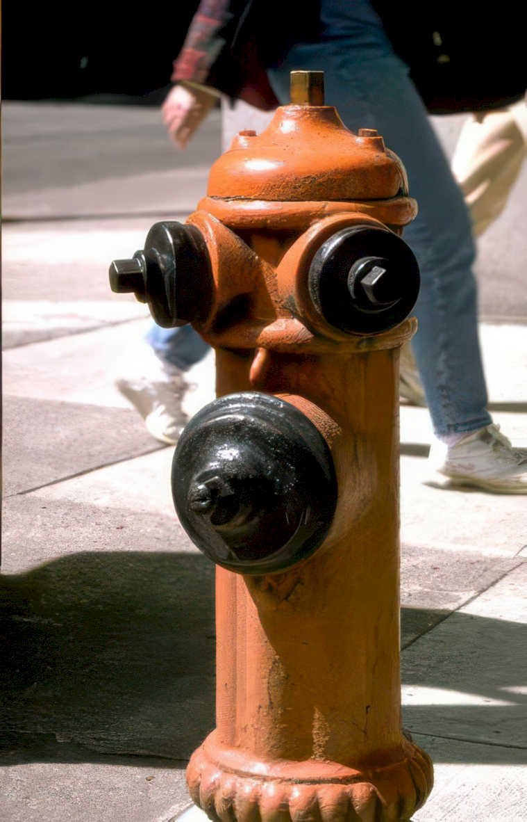 hydrant nyc street Vintage A4 Photo Print