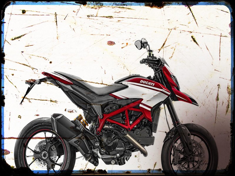 hypermotard sp  A4 Photo Print Motorbike Vintage Aged
