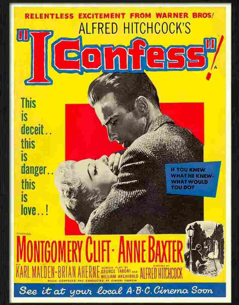 i confess montgomery clift hitchcock movie poster Advert A4 Photo Print