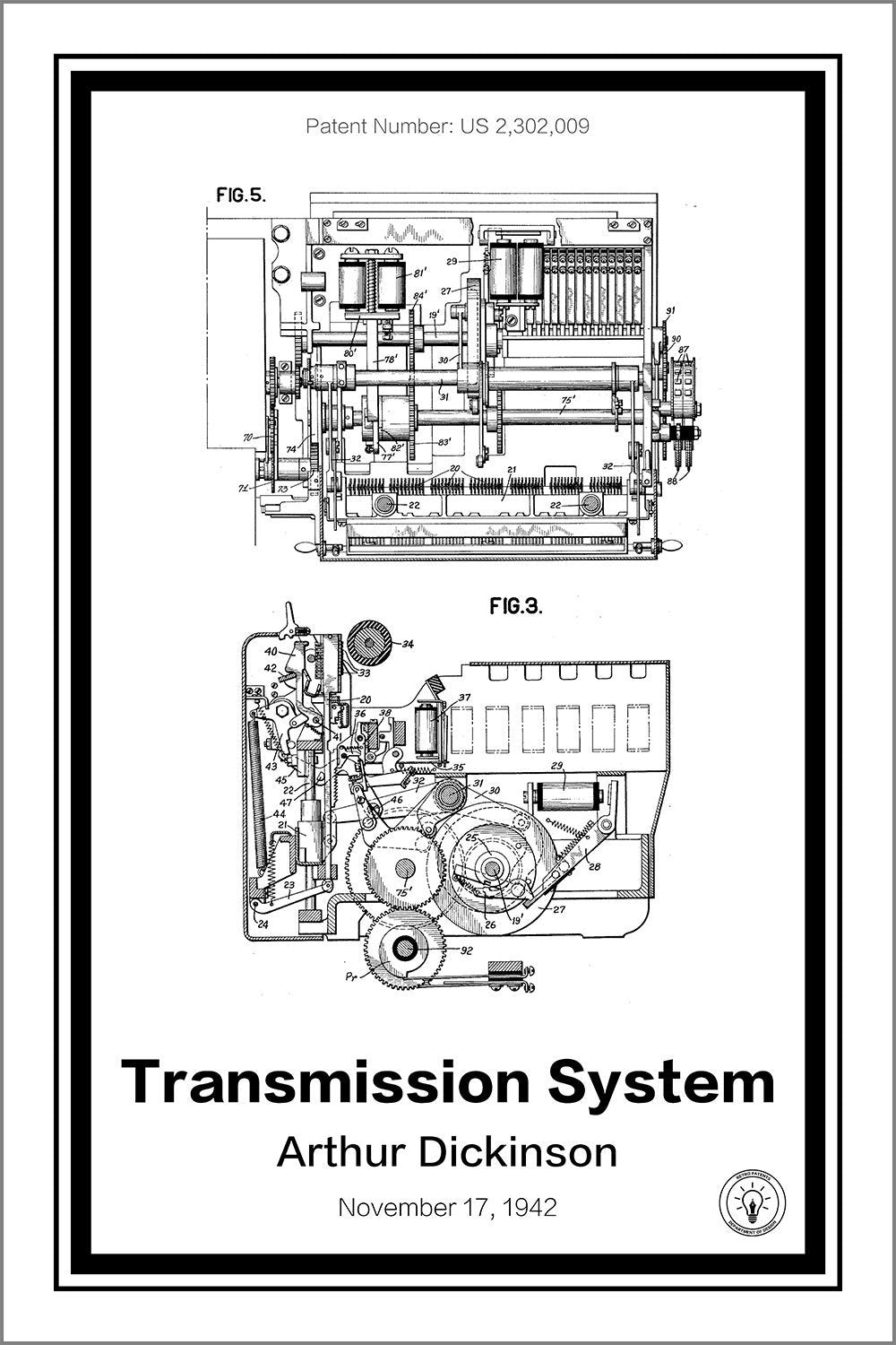 ibm patent print white A4 Photo Print