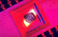 ic detail pinklight Vintage A4 Photo Print