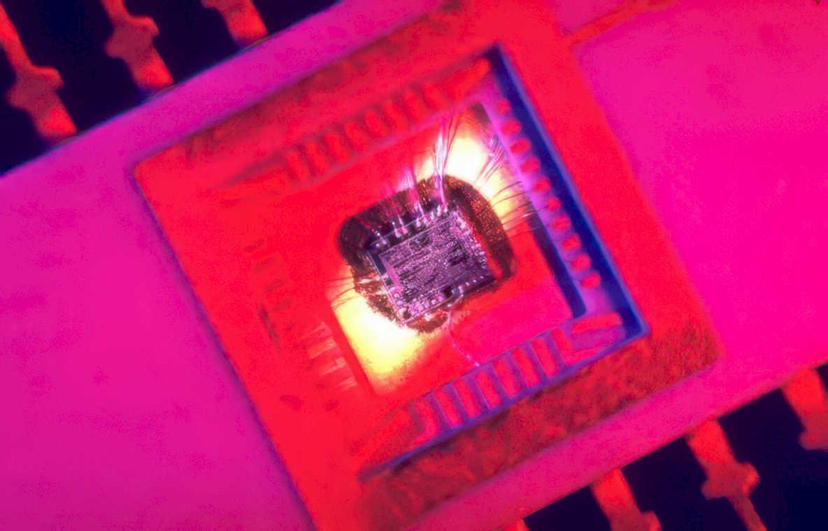 ic detail pinklight Vintage A4 Photo Print