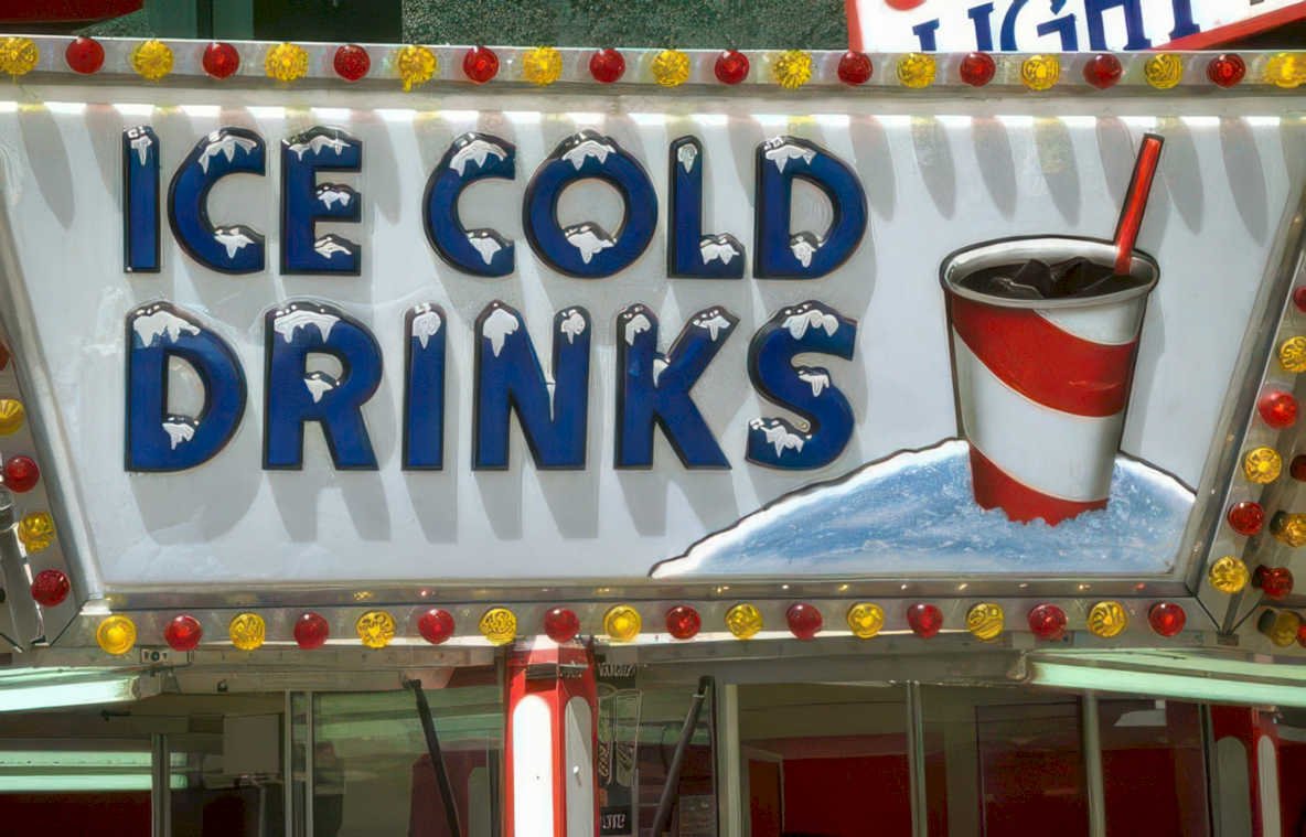 ice cold drinks Vintage A4 Photo Print