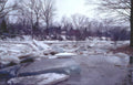 ice flooding riverbank Vintage A4 Photo Print