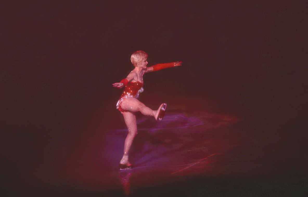 ice skater jump Vintage A4 Photo Print