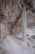 icefall cave stalactites Vintage A4 Photo Print