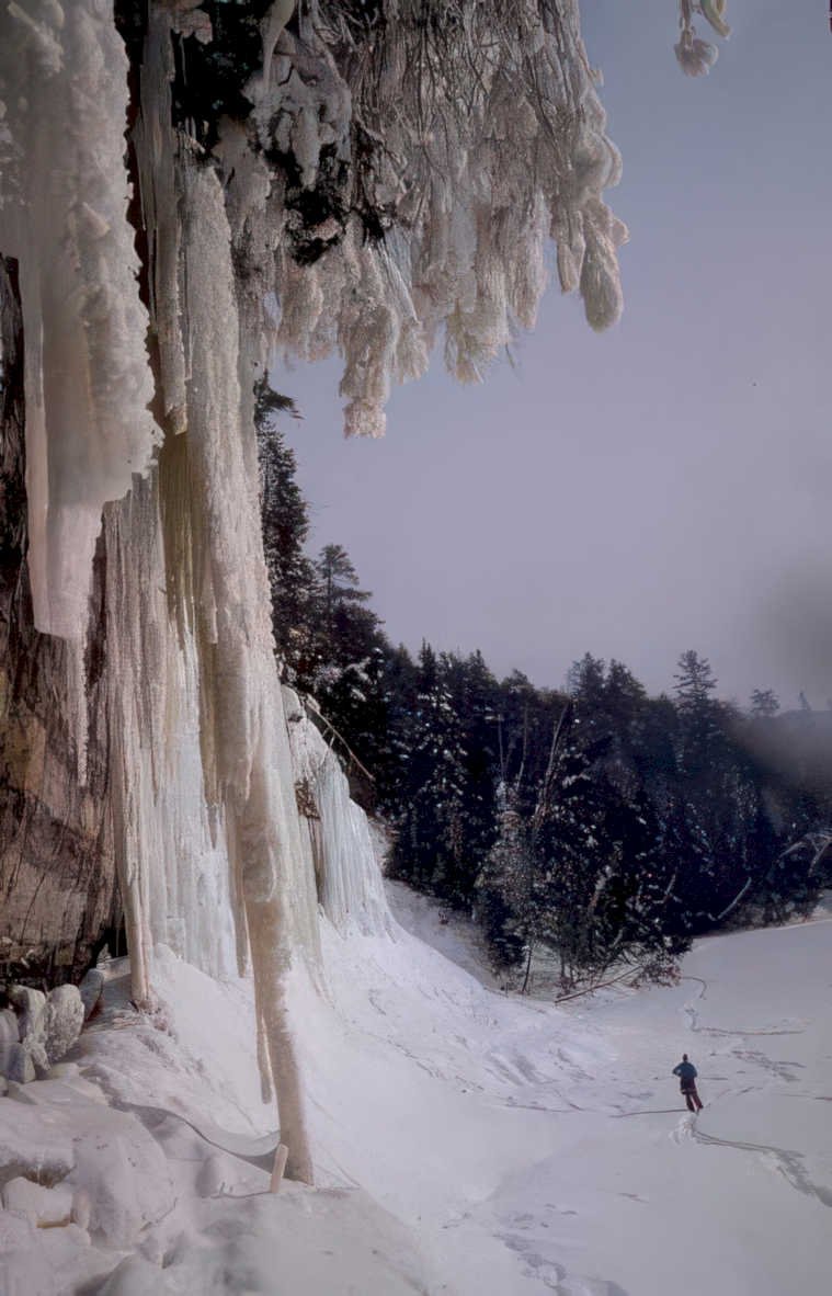 icefall tree lake Vintage A4 Photo Print