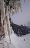 icefall waterfall skier Vintage A4 Photo Print