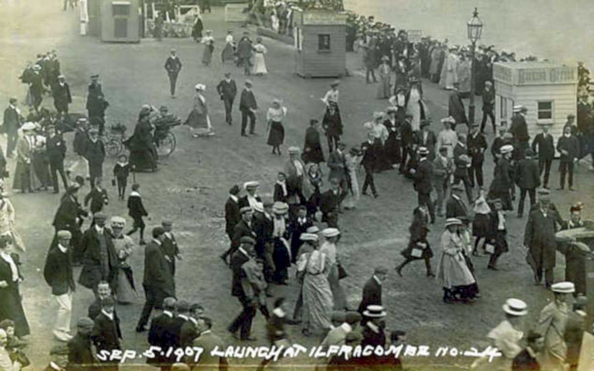 ilpracomar launch 1907Vintage 1880s 1900s A4 Photo Print