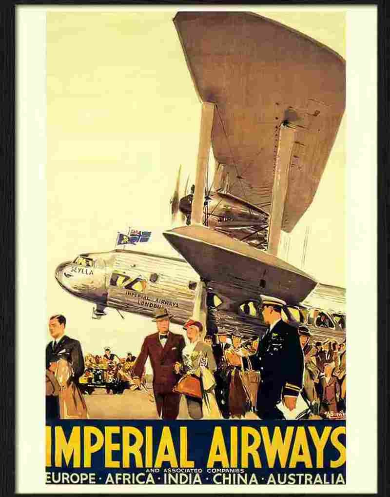 imperial airways poster 1950s Advert A4 Photo Print