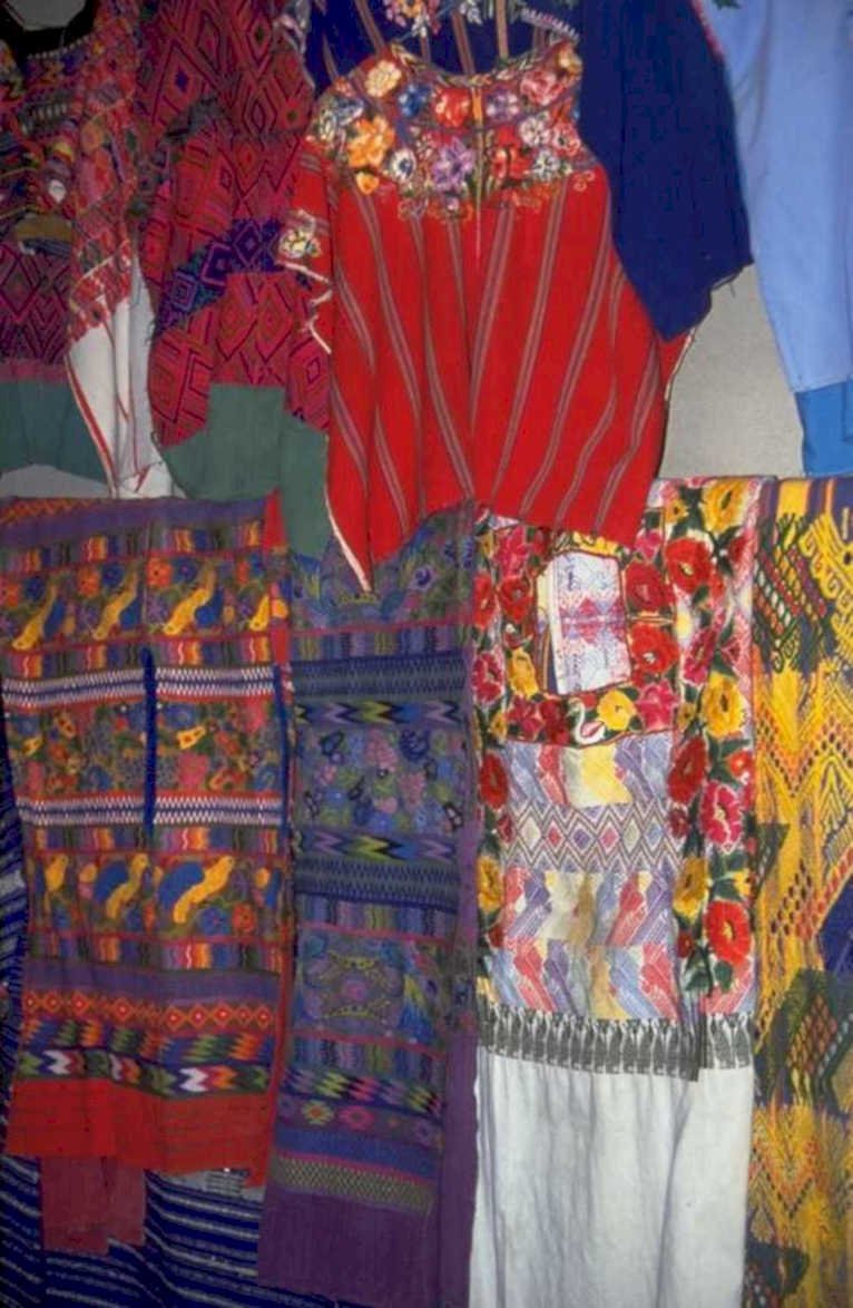 indigenous textiles market 1980s 1990s A4 Photo Print