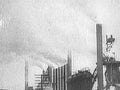 industrial smokestack day1980s 1990s A4 Photo Print