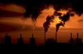 industrial sunset smoke 1980s 1990s A4 Photo Print
