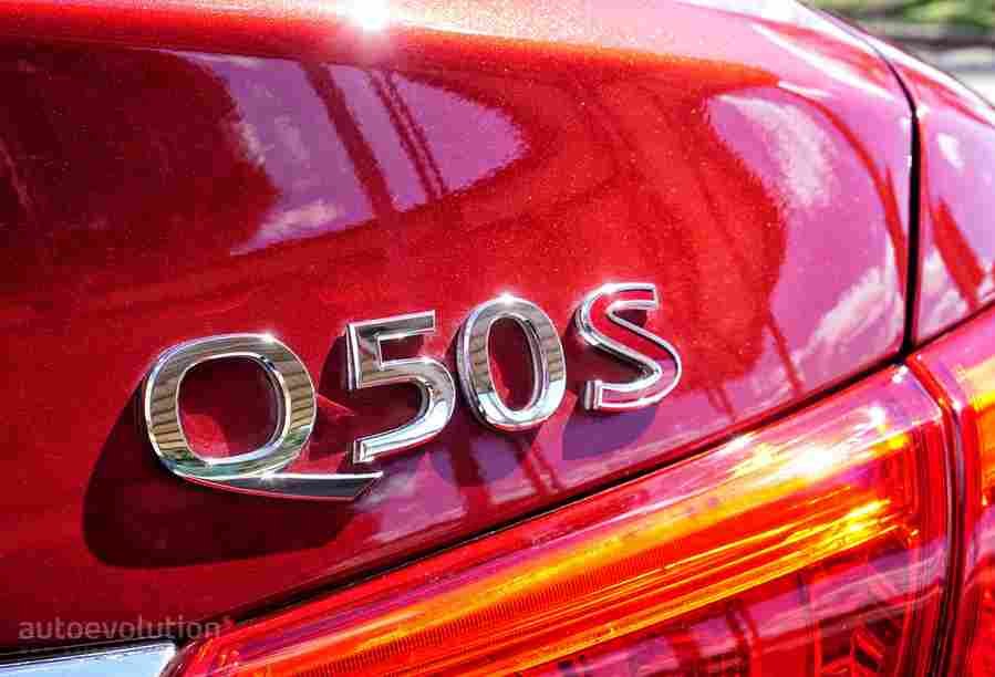 infiniti q50 red sport 400 2016 1 Car A4 Photo Print