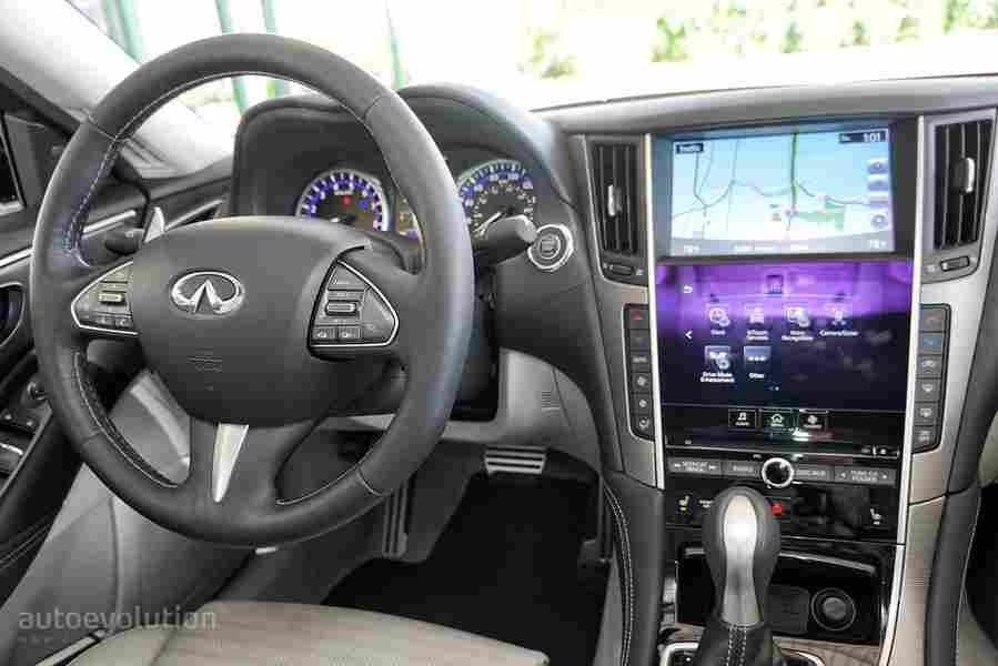 infiniti q50 red sport 400 2016 13 Car A4 Photo Print