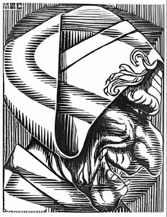 initial mc escher 1931 A4 Photo Print