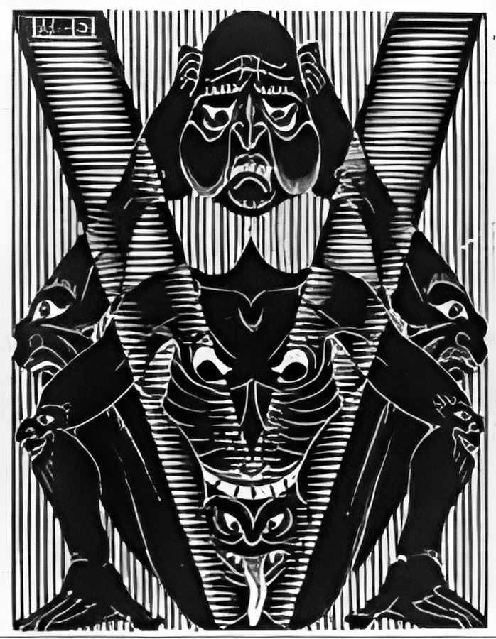 initial v mc escher 1931 A4 Photo Print