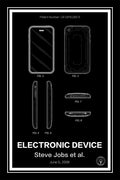 iphone patent print black A4 Photo Print