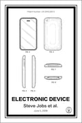 iphone patent print white A4 Photo Print