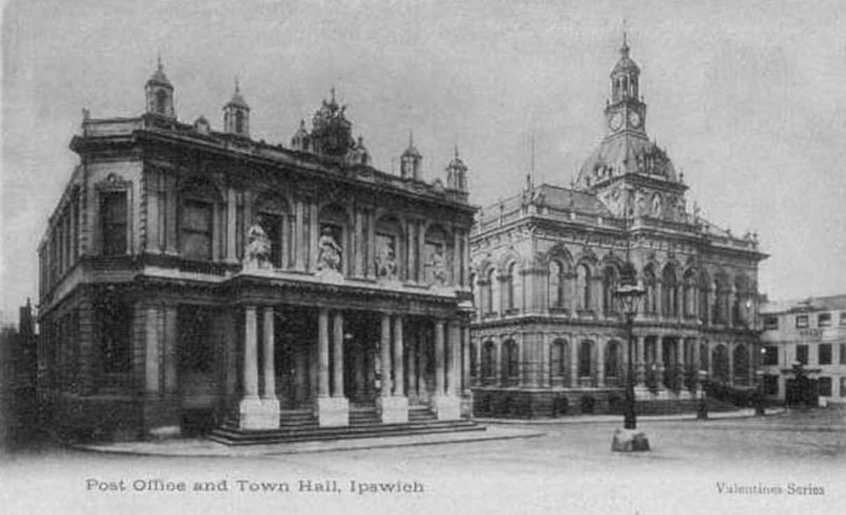 ipswich town hallVintage 1880s 1900s A4 Photo Print