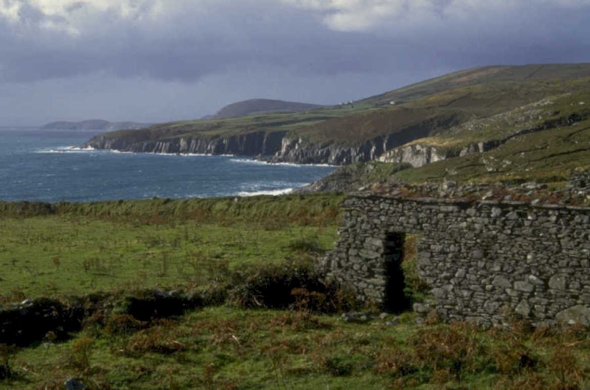 ireland coast wall 1980s 1990s A4 Photo Print