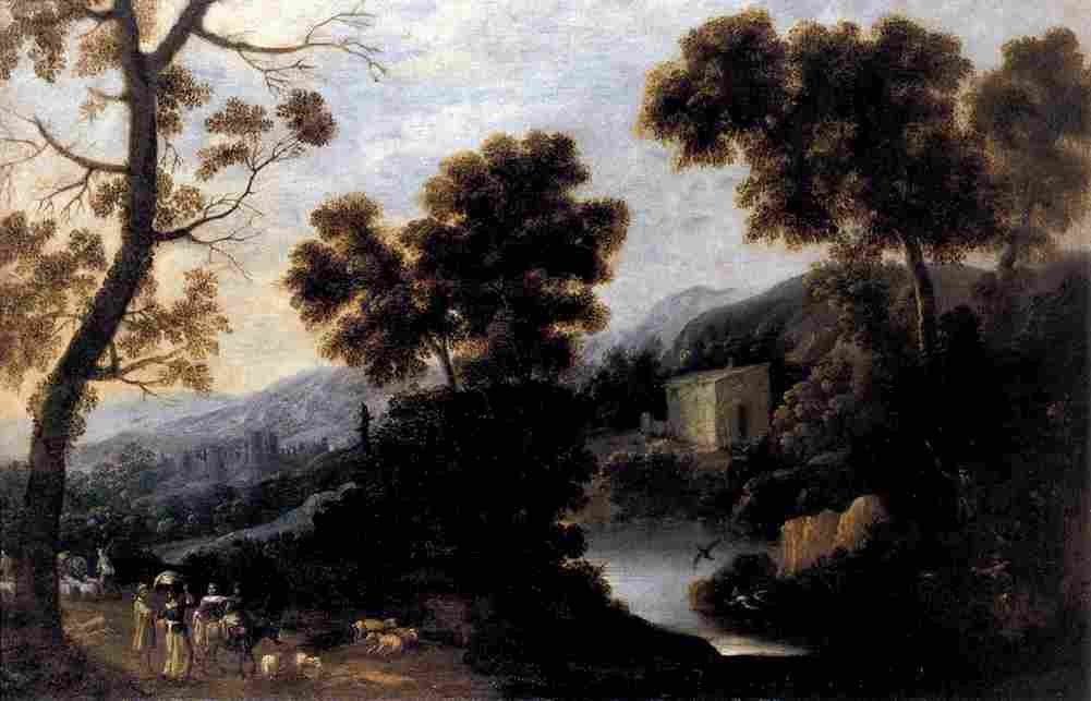 iriarte landscape with figures Art A4 Photo Print