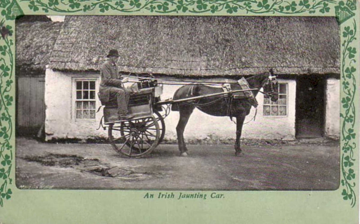 irish jaunting carVintage 1880s 1900s A4 Photo Print