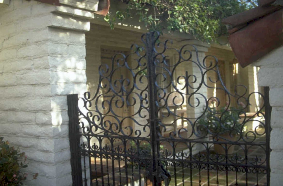 iron gate shadows 1980s 1990s A4 Photo Print