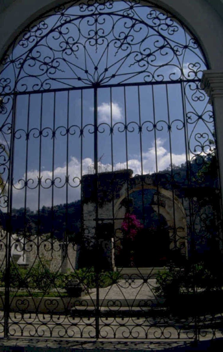 iron gate stone 1980s 1990s A4 Photo Print
